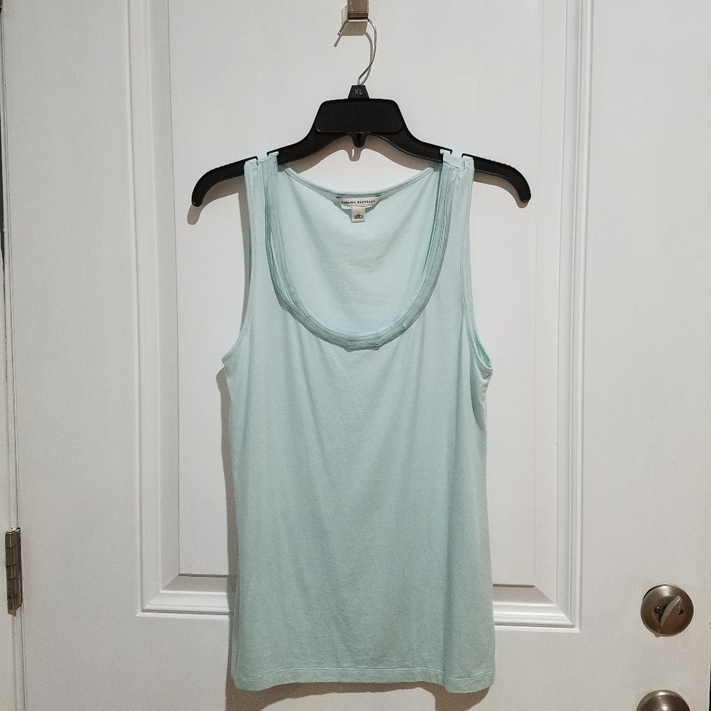 Banana Republic Luxe Ruffle Accent Neckline Tank